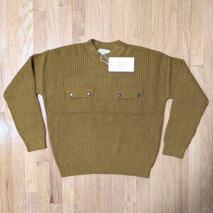 SÉZANE Caleb Jumper in Brown Gold Size S (NEW WITH TAGS)